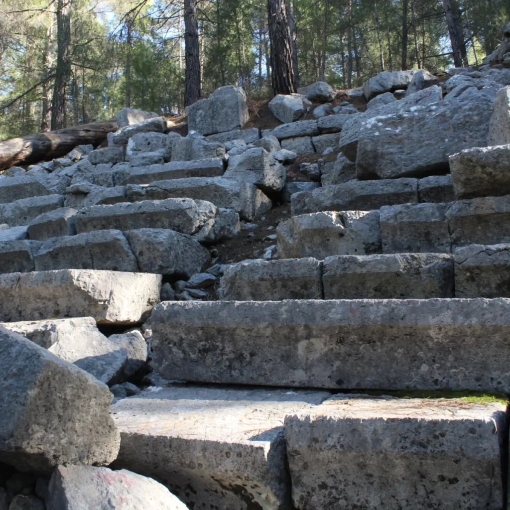 Sia Antik Kenti Taştandam genel görünümü ve yapıları
